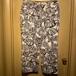 Talbots stretch Black/White pants, 12